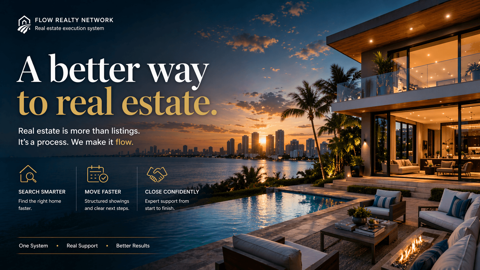 Flow Realty Network homepage hero
